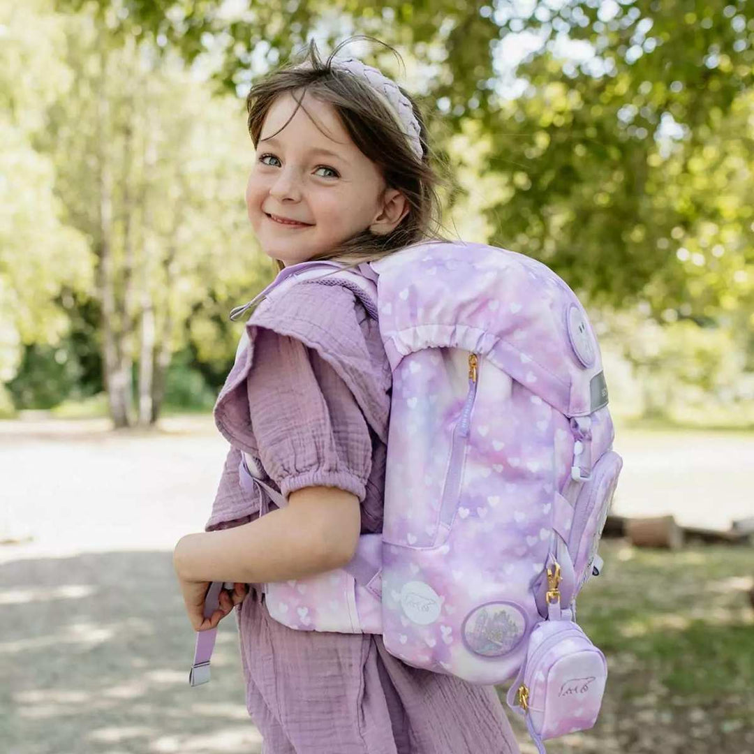 Beckmann Skolesekk Classic 22L Unicorn Princess Purple