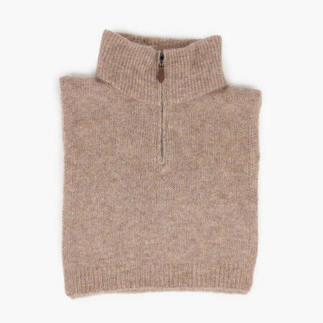 Nohr Gabriella Mohair Zip Neck Beige