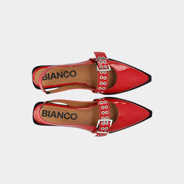 Bianco Biavictoria Single Buckle Slingback Red  W