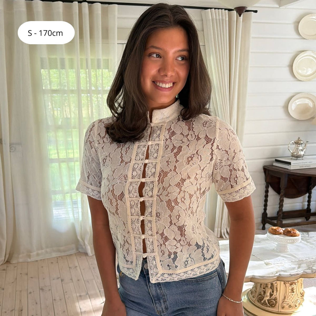 BYIC LiljaIC SS Shirt Off White Lace