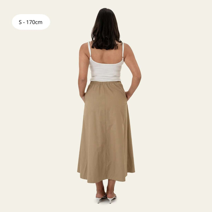 BYIC MilleIC Long Skirt Beige Khaki