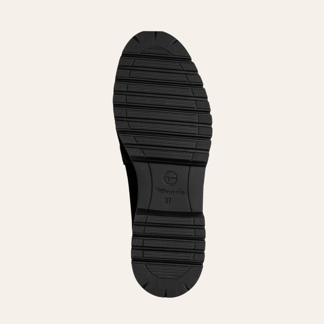 Tamaris Suede Leather Slipper Black W