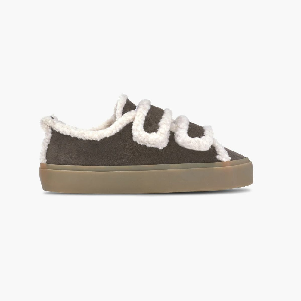Inuikii Shearling Low Velcro Dark Brown W - sneakers fra Inuikii, bilde 2