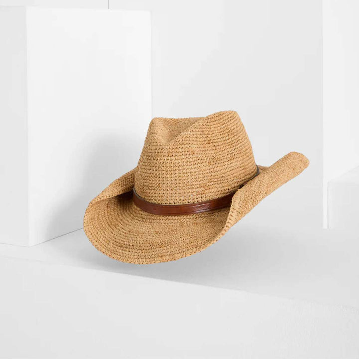 Ibeliv Ento Hats Raffia/Leather Tea