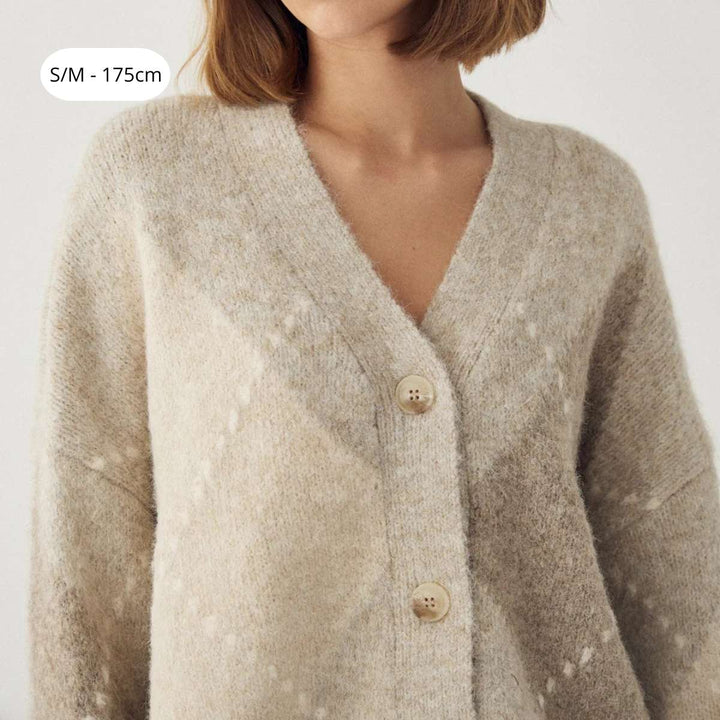 Noella N-Laiana Knit Cardigan Beige Mix