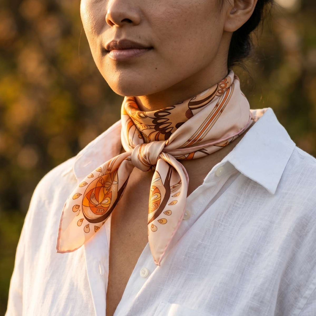 Nohr Sonja Silkeskjerf Rosa