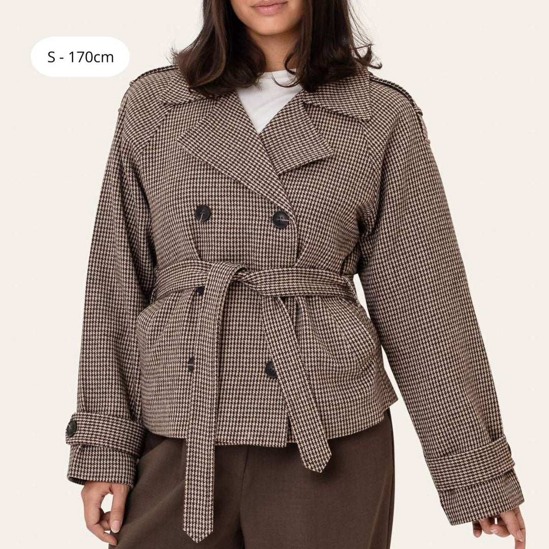 BYIC VeraIC Trenchcoat Brown Checks