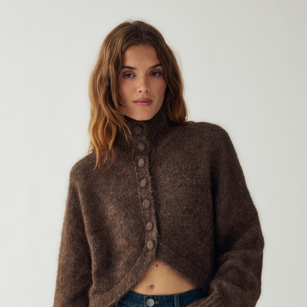 Noella N-Margeaux Knit Timber Brown Melange