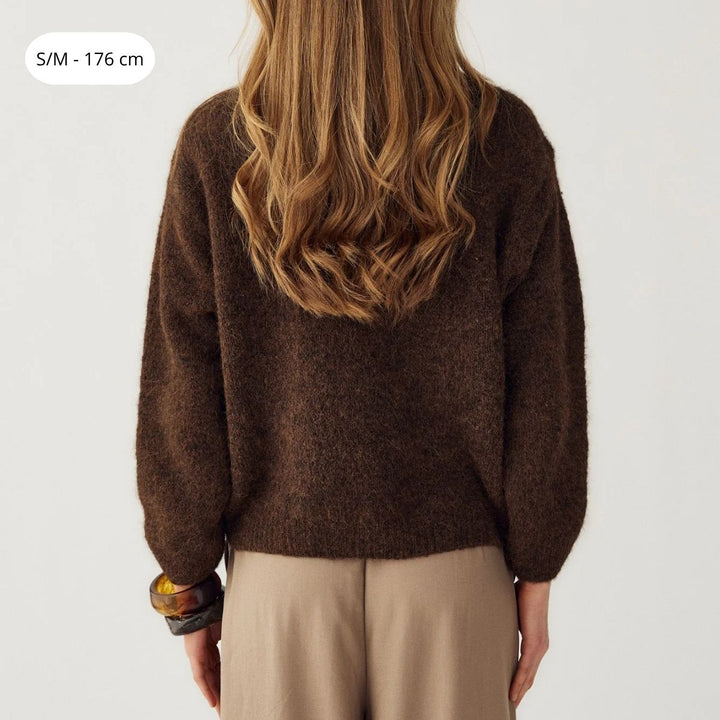 Noella Mata Knit Cardigan Chocolate