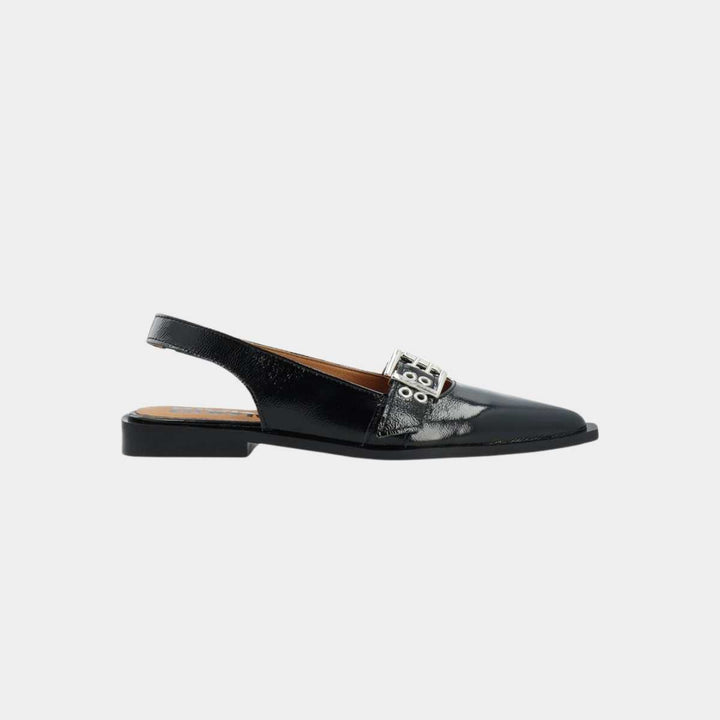 Bianco Biavictoria Single Buckle Slingback Black  W