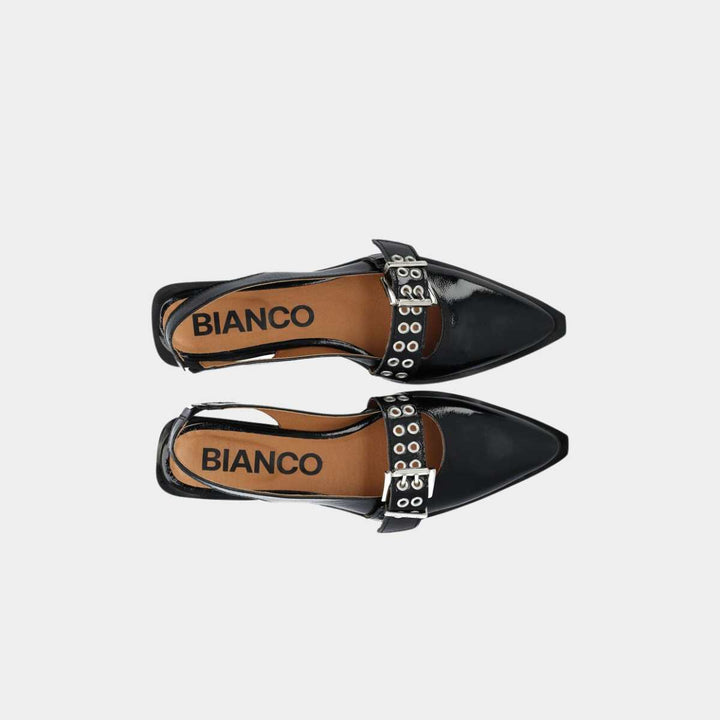 Bianco Biavictoria Single Buckle Slingback Black  W