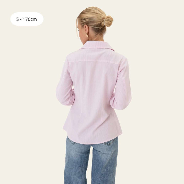 BYIC SiljeIC Shirt Pink White Stripes