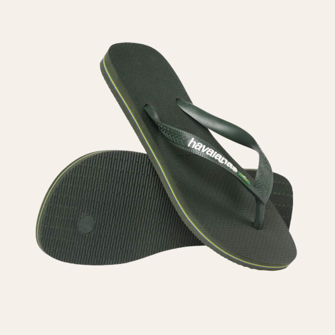 Havaianas Brasil Logo Green Olive