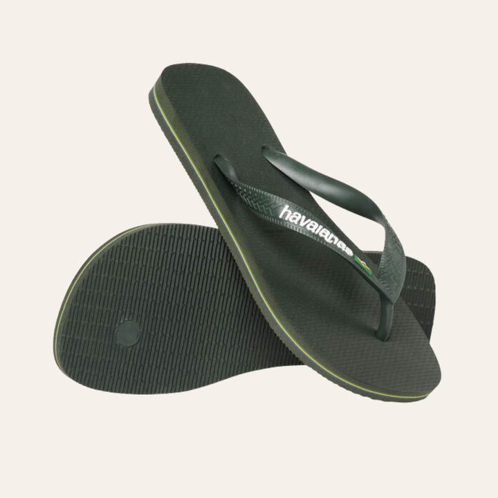 Havaianas Brasil Logo Green Olive