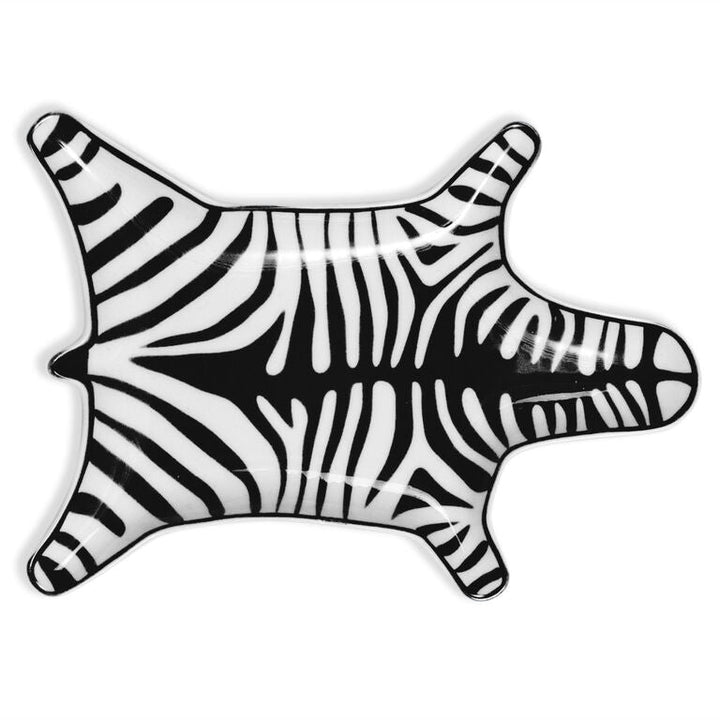 Jonathan Adler Black Zebra Stacking Dish