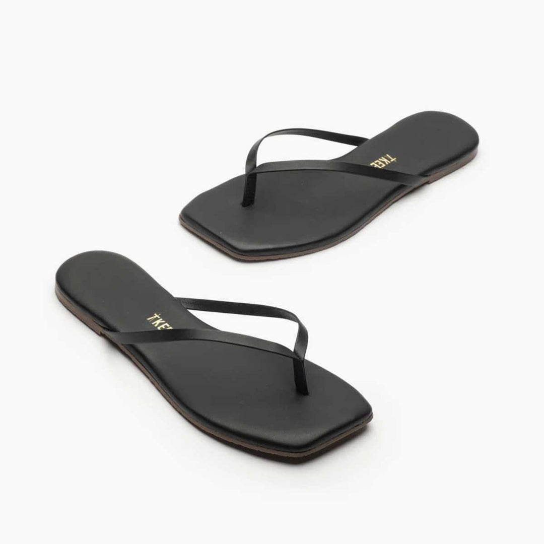 TKEES Square Toe Lily Sandal Black