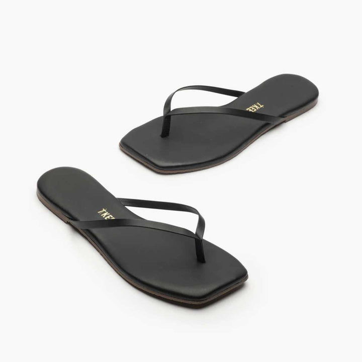 TKEES Square Toe Lily Sandal Black