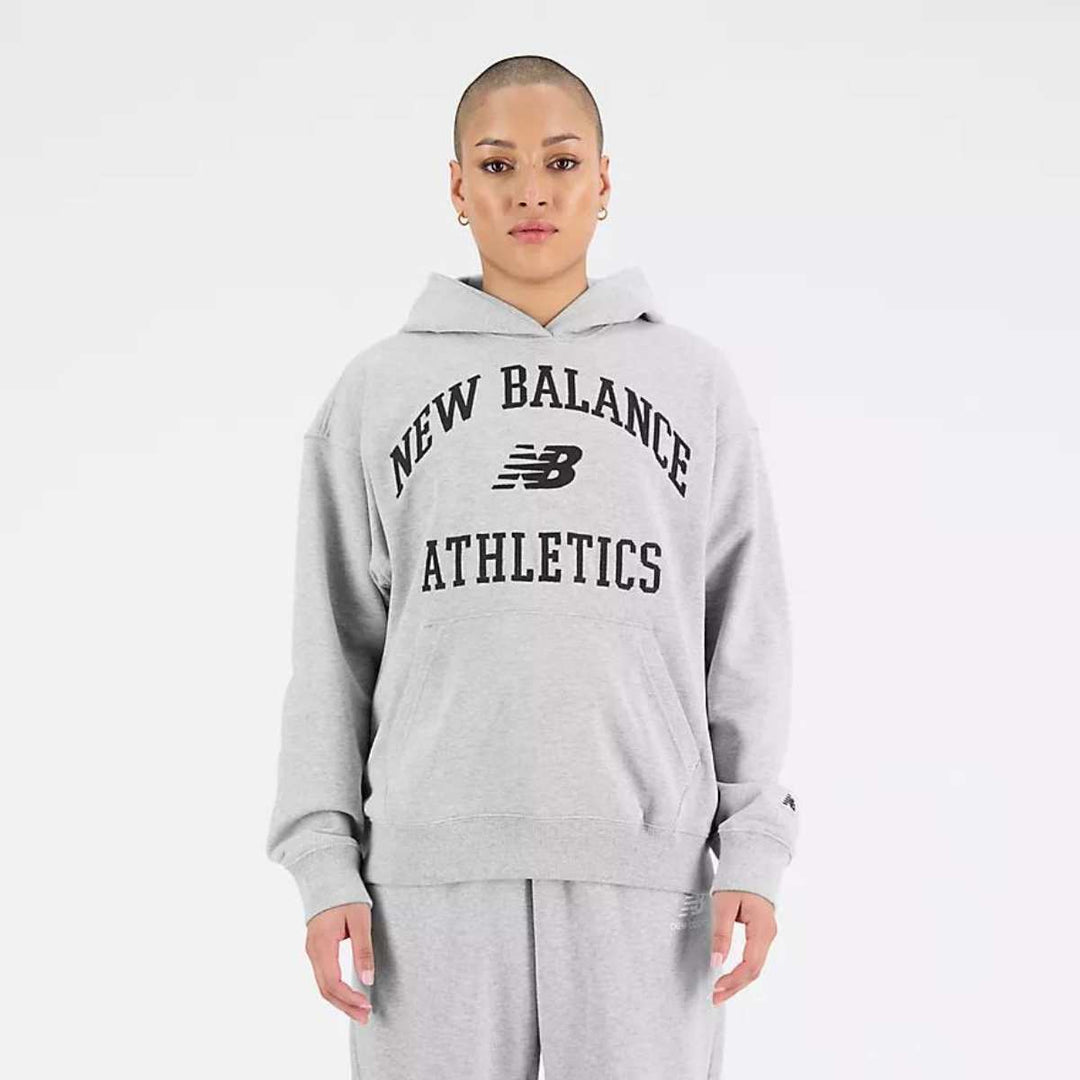 New Balance Athletics Hoodie Grå