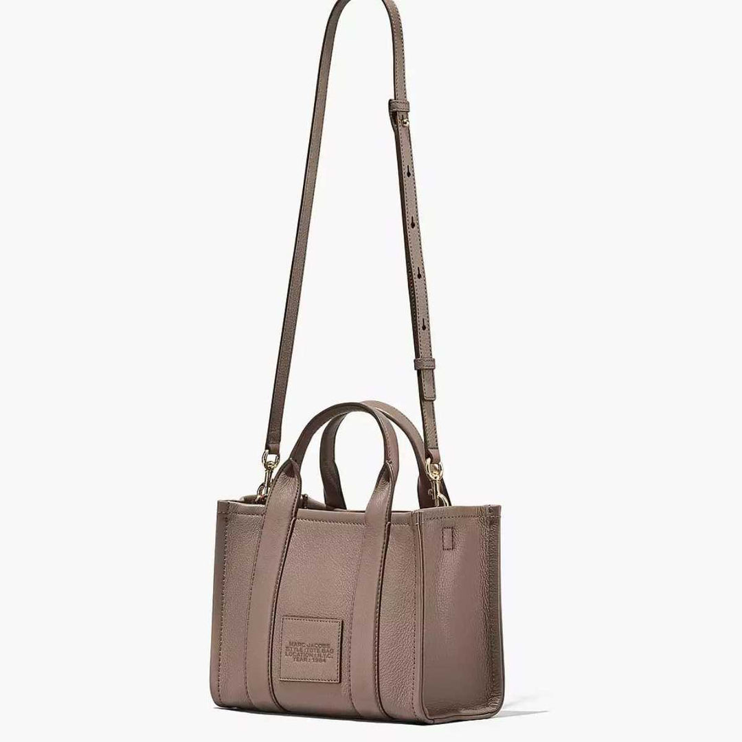 Marc Jacobs Leather Tote Bag Medium Cement