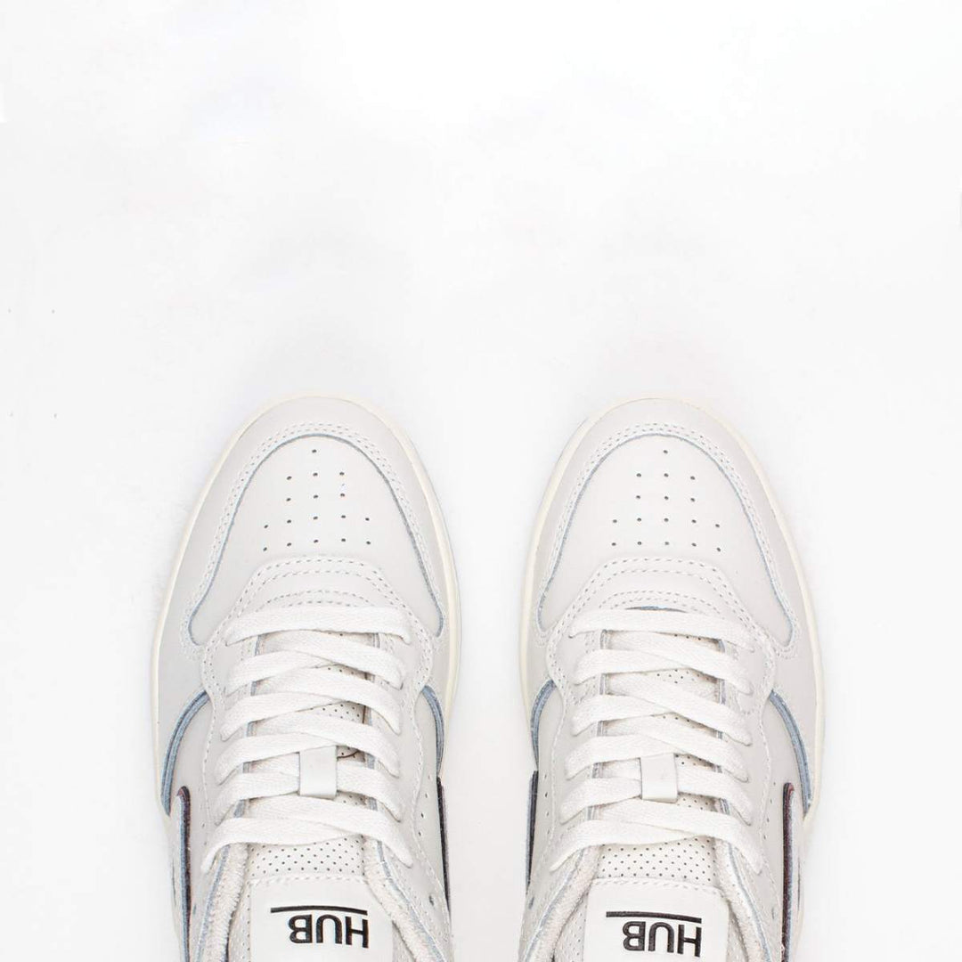 HUB Smash Sneaker Off-White/Light Blue W