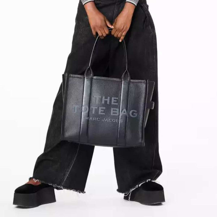 Marc Jacobs Leather Tote Bag Large Svart